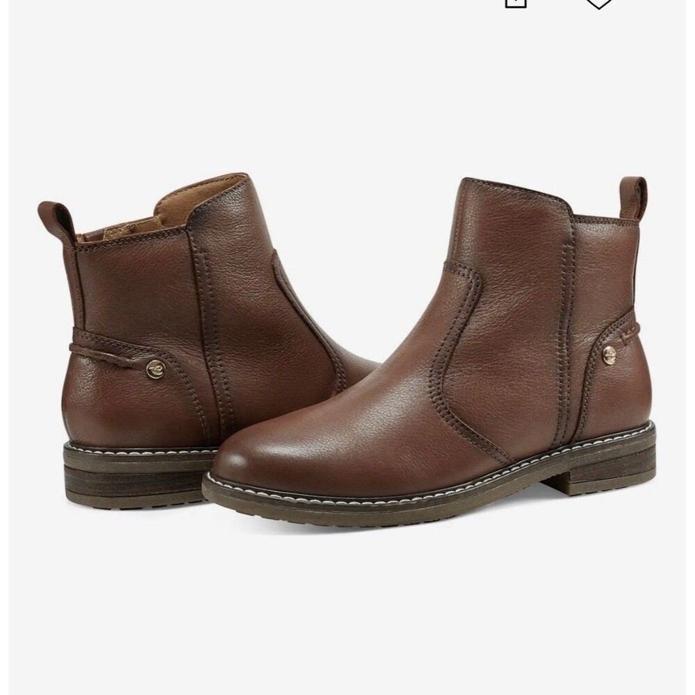 Easy Spirit Women's Juna Block Heel Casual Booties Brown Size 7 NIB - Picture 2 of 13